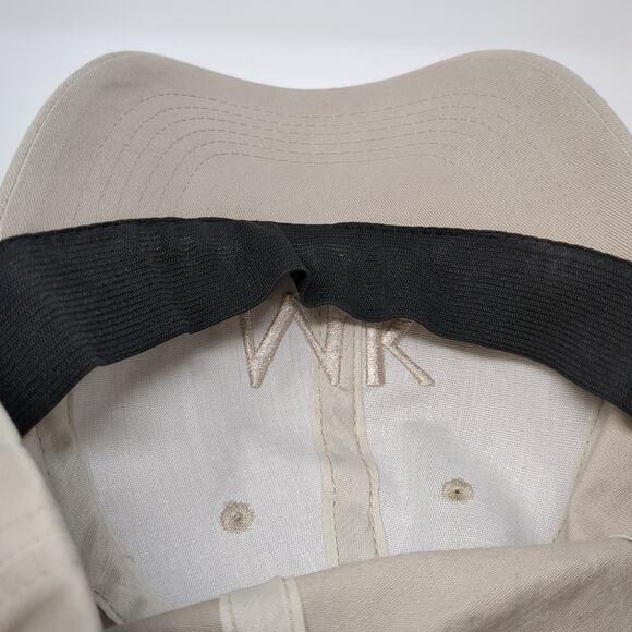 Michael Kors Fitted Baseball Cap Beige One Size Embroidered Vented Holes 6 Panel - Picture 8 of 9